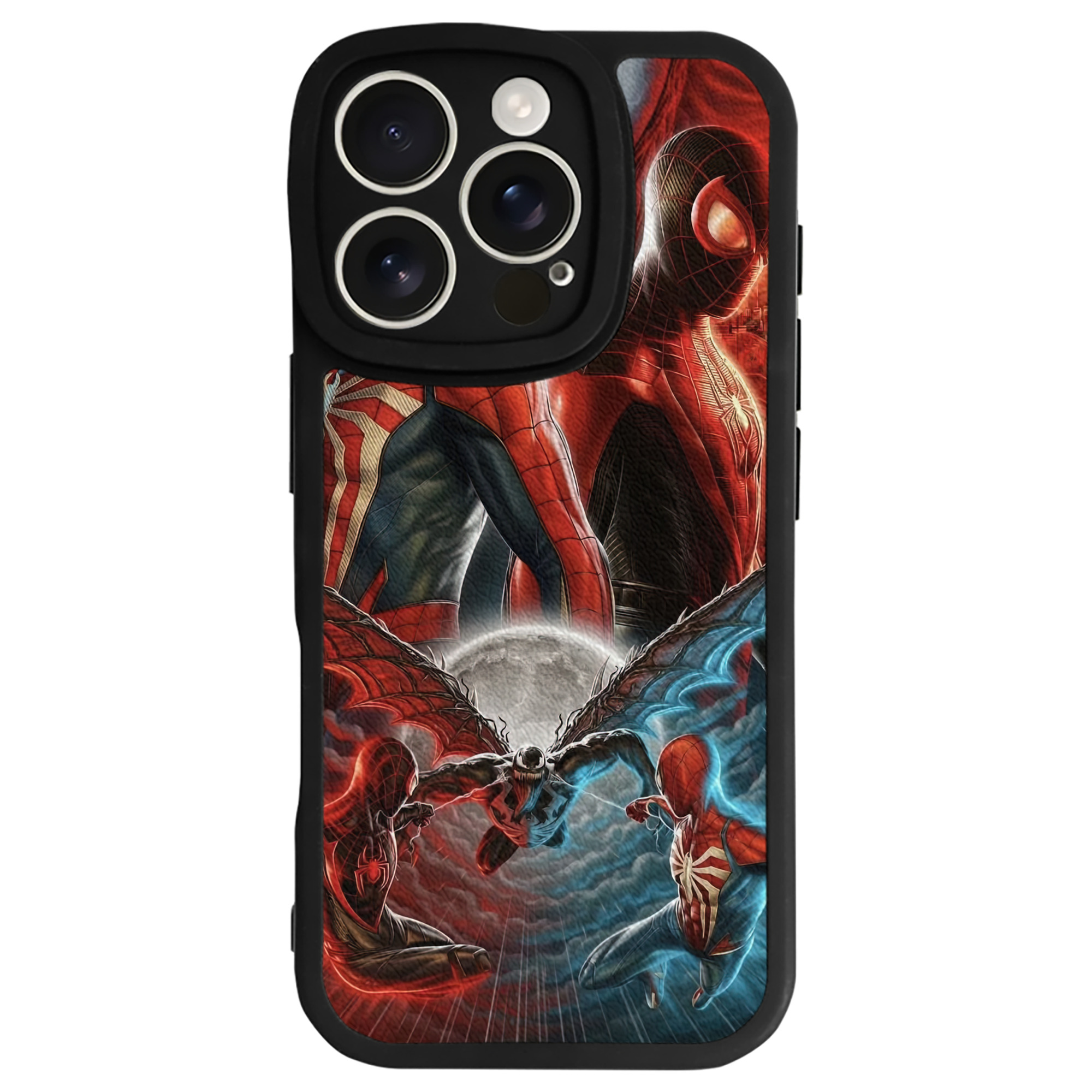 （画像用） Spider Man スパイダーマン 【iPhone 16シリーズ対応】シリコンスマホケース（レザー調） 材質：シリコン